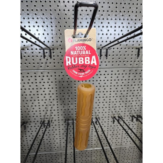 Flamingo Rubba Bone Dog Toy - Brown, Made of Natural Rubber, Robust and Safe, Size L (20 x 6 x 6 cm), Ideal for Labradors, Golden Retrievers, German Shepherds, Boxers etc. Flamingo Rubba Bone Dog Toy - Brown, Made of Natural Rubber, Robust and Safe, Size L (20 x 6 x 6 cm), Ideal for Labradors, Golden Retrievers, German Shepherds, Boxers etc.
