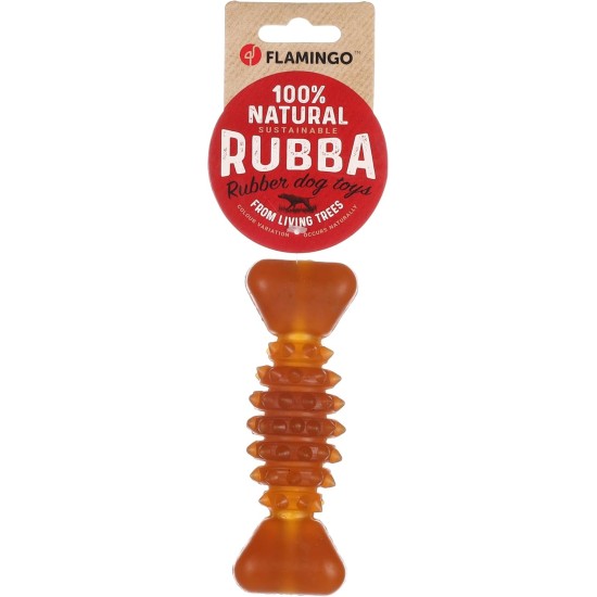 Flamingo Rubba Bone Dog Toy - Brown, Made of Natural Rubber, Robust and Safe, Size L (20 x 6 x 6 cm), Ideal for Labradors, Golden Retrievers, German Shepherds, Boxers etc. Flamingo Rubba Bone Dog Toy - Brown, Made of Natural Rubber, Robust and Safe, Size L (20 x 6 x 6 cm), Ideal for Labradors, Golden Retrievers, German Shepherds, Boxers etc.
