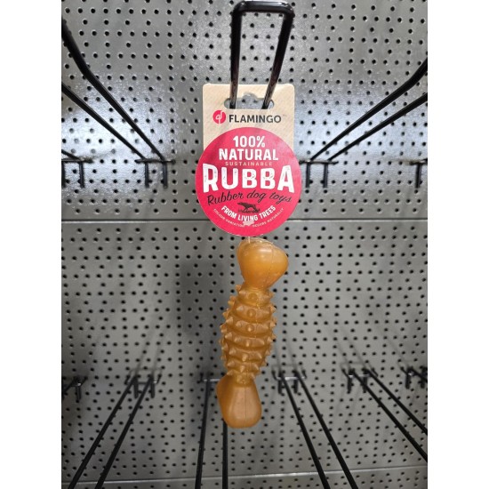 Flamingo Rubba Bone Dog Toy - Brown, Made of Natural Rubber, Robust and Safe, Size L (20 x 6 x 6 cm), Ideal for Labradors, Golden Retrievers, German Shepherds, Boxers etc. Flamingo Rubba Bone Dog Toy - Brown, Made of Natural Rubber, Robust and Safe, Size L (20 x 6 x 6 cm), Ideal for Labradors, Golden Retrievers, German Shepherds, Boxers etc.