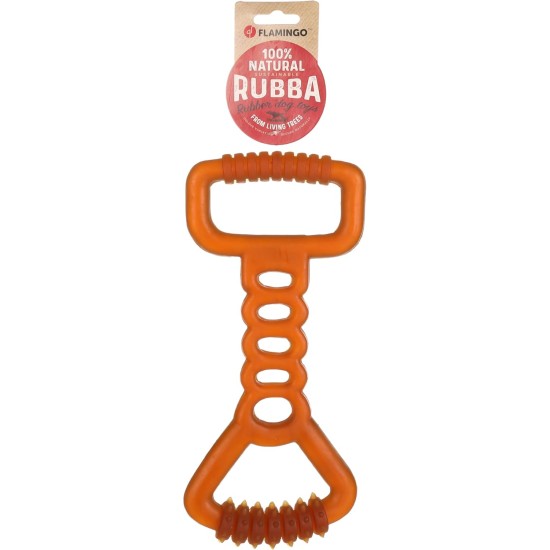 Flamingo Rubba Bone Dog Toy - Brown, Made of Natural Rubber, Robust and Safe, Size L (20 x 6 x 6 cm), Ideal for Labradors, Golden Retrievers, German Shepherds, Boxers etc. Flamingo Rubba Bone Dog Toy - Brown, Made of Natural Rubber, Robust and Safe, Size L (20 x 6 x 6 cm), Ideal for Labradors, Golden Retrievers, German Shepherds, Boxers etc.