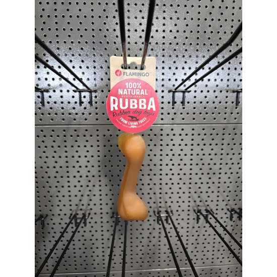 Flamingo Rubba Bone Dog Toy - Brown, Made of Natural Rubber, Robust and Safe, Size L (20 x 6 x 6 cm), Ideal for Labradors, Golden Retrievers, German Shepherds, Boxers etc. Flamingo Rubba Bone Dog Toy - Brown, Made of Natural Rubber, Robust and Safe, Size L (20 x 6 x 6 cm), Ideal for Labradors, Golden Retrievers, German Shepherds, Boxers etc.