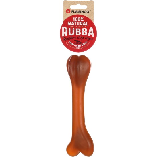 Flamingo Rubba Bone Dog Toy - Brown, Made of Natural Rubber, Robust and Safe, Size L (20 x 6 x 6 cm), Ideal for Labradors, Golden Retrievers, German Shepherds, Boxers etc. Flamingo Rubba Bone Dog Toy - Brown, Made of Natural Rubber, Robust and Safe, Size L (20 x 6 x 6 cm), Ideal for Labradors, Golden Retrievers, German Shepherds, Boxers etc.