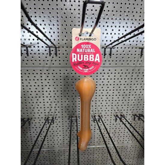 Flamingo Rubba Bone Dog Toy - Brown, Made of Natural Rubber, Robust and Safe, Size L (20 x 6 x 6 cm), Ideal for Labradors, Golden Retrievers, German Shepherds, Boxers etc. Flamingo Rubba Bone Dog Toy - Brown, Made of Natural Rubber, Robust and Safe, Size L (20 x 6 x 6 cm), Ideal for Labradors, Golden Retrievers, German Shepherds, Boxers etc.