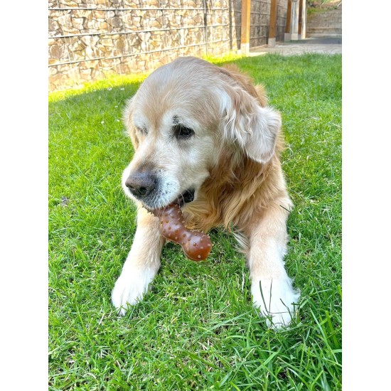 Flamingo Rubba Bone Dog Toy - Brown, Made of Natural Rubber, Robust and Safe, Size L (20 x 6 x 6 cm), Ideal for Labradors, Golden Retrievers, German Shepherds, Boxers etc. Flamingo Rubba Bone Dog Toy - Brown, Made of Natural Rubber, Robust and Safe, Size L (20 x 6 x 6 cm), Ideal for Labradors, Golden Retrievers, German Shepherds, Boxers etc.