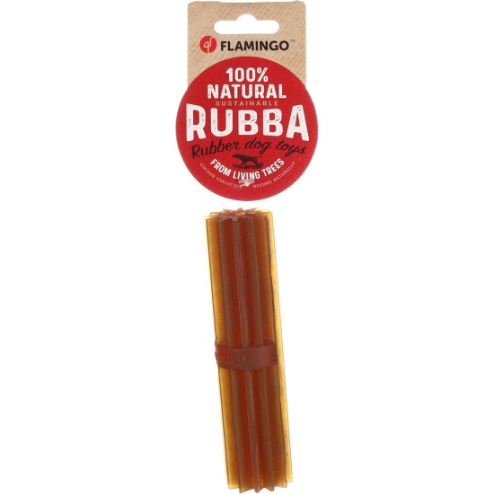 Flamingo Rubba Bone Dog Toy - Brown, Made of Natural Rubber, Robust and Safe, Size L (20 x 6 x 6 cm), Ideal for Labradors, Golden Retrievers, German Shepherds, Boxers etc. Flamingo Rubba Bone Dog Toy - Brown, Made of Natural Rubber, Robust and Safe, Size L (20 x 6 x 6 cm), Ideal for Labradors, Golden Retrievers, German Shepherds, Boxers etc.