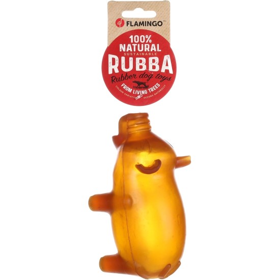 Flamingo Rubba Pig - Brown, 7.5 x 16.5 x 9 cm, Robust and Interactive Dog Toy, Ideal for Beagle, Jack Russell Terrier, French Bulldog, Miniature Schnauzer etc. Flamingo Rubba Pig - Brown, 7.5 x 16.5 x 9 cm, Robust and Interactive Dog Toy, Ideal for Beagle, Jack Russell Terrier, French Bulldog, Miniature Schnauzer etc.