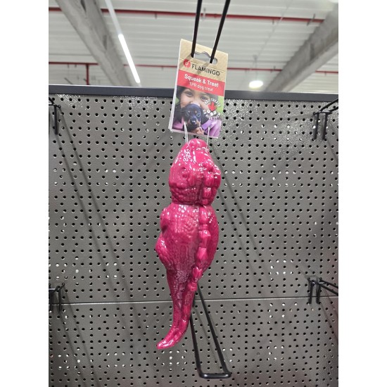 Flamingo Toy for Dogs Dilo Iguana Bordeaux - 7.6 x 26.1 x 7 cm - Can be Filled with Snacks - With Squeaker Flamingo Toy for Dogs Dilo Iguana Bordeaux - 7.6 x 26.1 x 7 cm - Can be Filled with Snacks - With Squeaker