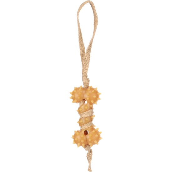 Flamingo Toy for Dogs, Guma Bone with Rope, Brown, 32 x 5.5 x 4 cm, Suitable for Puppies and Older Dogs, 100% Natural Flamingo Toy for Dogs, Guma Bone with Rope, Brown, 32 x 5.5 x 4 cm, Suitable for Puppies and Older Dogs, 100% Natural