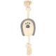 Flamingo Toy for Dogs, Guma Bone with Rope, Brown, 32 x 5.5 x 4 cm, Suitable for Puppies and Older Dogs, 100% Natural Flamingo Toy for Dogs, Guma Bone with Rope, Brown, 32 x 5.5 x 4 cm, Suitable for Puppies and Older Dogs, 100% Natural