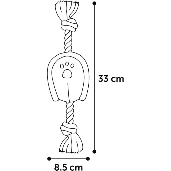 Flamingo Toy for Dogs, Guma Bone with Rope, Brown, 32 x 5.5 x 4 cm, Suitable for Puppies and Older Dogs, 100% Natural Flamingo Toy for Dogs, Guma Bone with Rope, Brown, 32 x 5.5 x 4 cm, Suitable for Puppies and Older Dogs, 100% Natural