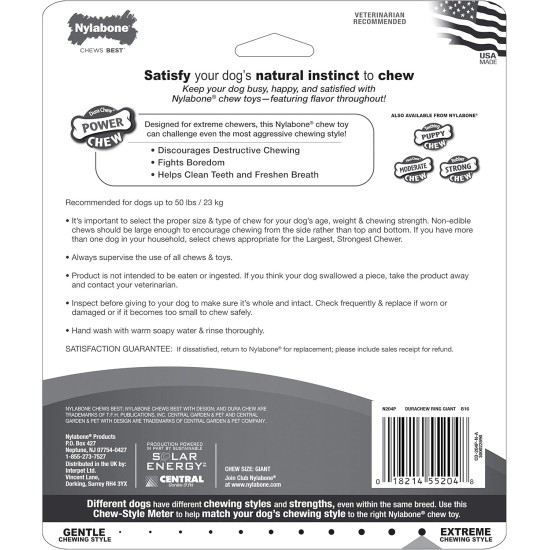 Interpet 955204 Nylabone - Long Lasting Chewing Ring, Giant Interpet 955204 Nylabone - Long Lasting Chewing Ring, Giant