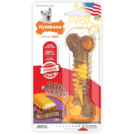 Interpet Nylabone Chew Toy for Extreme Chewers, Structural Bone Cattle and Cheese Flavour, M Interpet Nylabone Chew Toy for Extreme Chewers, Structural Bone Cattle and Cheese Flavour, M