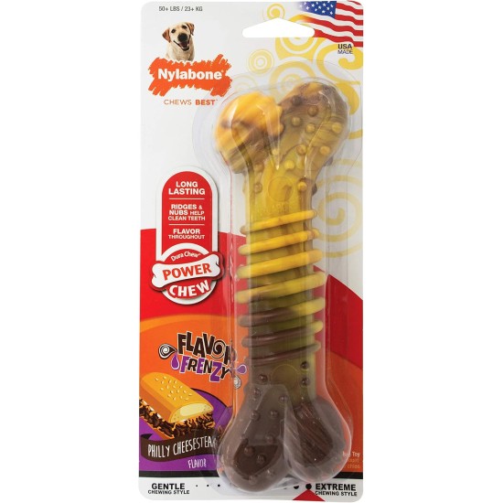 Interpet Nylabone Chew Toy for Extreme Chewers, Structural Bone Cattle and Cheese Flavour, M Interpet Nylabone Chew Toy for Extreme Chewers, Structural Bone Cattle and Cheese Flavour, M