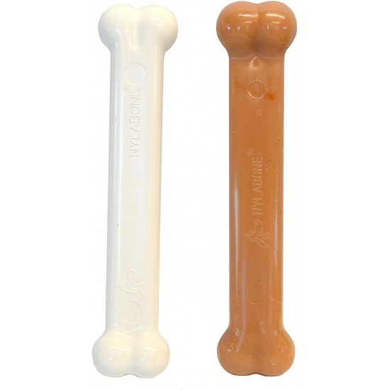 Nylabone 982904 Dura Power Chew Bone Shaped Twin Pack Bacon and Chicken Flavour Large Dogs (up to 23 kg) L Nylabone 982904 Dura Power Chew Bone Shaped Twin Pack Bacon and Chicken Flavour Large Dogs (up to 23 kg) L