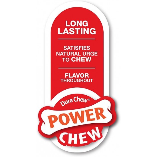 Nylabone 982904 Dura Power Chew Bone Shaped Twin Pack Bacon and Chicken Flavour Large Dogs (up to 23 kg) L Nylabone 982904 Dura Power Chew Bone Shaped Twin Pack Bacon and Chicken Flavour Large Dogs (up to 23 kg) L