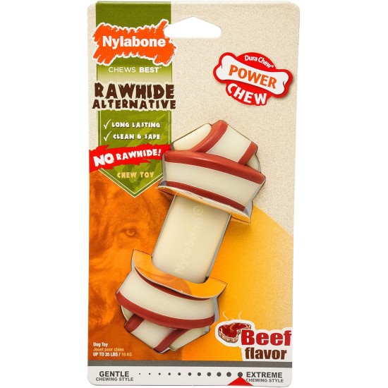 Nylabone 984101EU Raw Skin Alternative Knot Bone Beef Flavour for Medium Dogs (up to 16 kg) M Nylabone 984101EU Raw Skin Alternative Knot Bone Beef Flavour for Medium Dogs (up to 16 kg) M