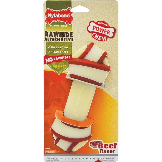 Nylabone 984101EU Raw Skin Alternative Knot Bone Beef Flavour for Medium Dogs (up to 16 kg) M Nylabone 984101EU Raw Skin Alternative Knot Bone Beef Flavour for Medium Dogs (up to 16 kg) M