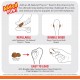Nylabone 984654 Fillable Natural Rubber Chew Toy for Dogs, Bacon Flavour, Interactive Chew Toy, Hunting & Fetching, Suitable for Small Dogs (up to 11 kg), S