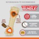 Nylabone 984654 Fillable Natural Rubber Chew Toy for Dogs, Bacon Flavour, Interactive Chew Toy, Hunting & Fetching, Suitable for Small Dogs (up to 11 kg), S