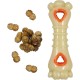 Nylabone 984654 Fillable Natural Rubber Chew Toy for Dogs, Bacon Flavour, Interactive Chew Toy, Hunting & Fetching, Suitable for Small Dogs (up to 11 kg), S