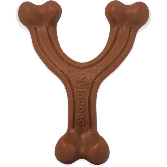 Nylabone 984718EU Fork Dog Bone, Bison Flavour, Chew Bone for Strong Chewing Dogs for Dogs up to 11 kg, S Nylabone 984718EU Fork Dog Bone, Bison Flavour, Chew Bone for Strong Chewing Dogs for Dogs up to 11 kg, S