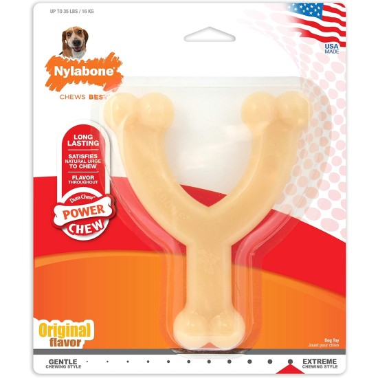 Nylabone 984718EU Fork Dog Bone, Bison Flavour, Chew Bone for Strong Chewing Dogs for Dogs up to 11 kg, S Nylabone 984718EU Fork Dog Bone, Bison Flavour, Chew Bone for Strong Chewing Dogs for Dogs up to 11 kg, S