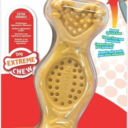 Nylabone 984720EU Dog Bone for Filling with Treats, Peanut Butter Flavour, Chew Bone for Strong Chewing Dogs for Dogs up to 16 kg Nylabone 984720EU Dog Bone for Filling with Treats, Peanut Butter Flavour, Chew Bone for Strong Chewing Dogs for Dogs up to 16 kg