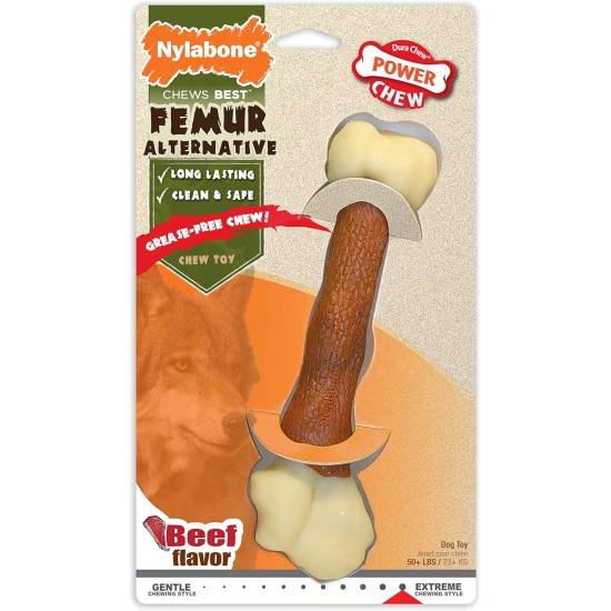 Nylabone Extreme Chew Femur Beef Flavour Dog Chew, 225 g Nylabone Extreme Chew Femur Beef Flavour Dog Chew, 225 g