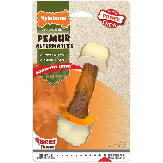 Nylabone Extreme Chew Femur Beef Flavour Dog Chew, 90 g Nylabone Extreme Chew Femur Beef Flavour Dog Chew, 90 g