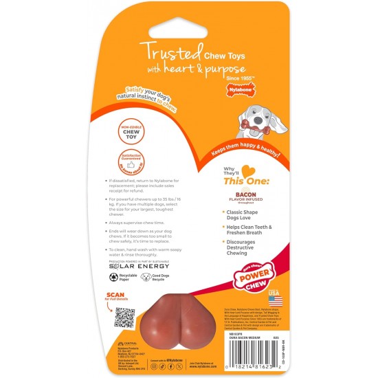 Nylabone Extreme Chew and Tooth Toy for Dogs, Dog Bones for Aggressive/Strong Chewing, Original Flavour, for Small Dogs up to 11 kg Nylabone Extreme Chew and Tooth Toy for Dogs, Dog Bones for Aggressive/Strong Chewing, Original Flavour, for Small Dogs up to 11 kg