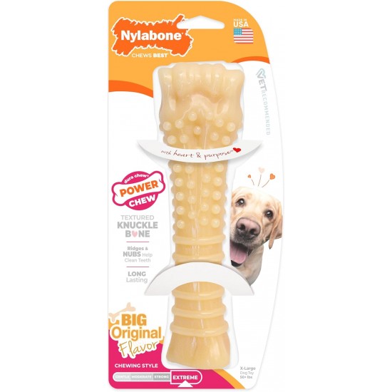 Nylabone Extreme Chew and Tooth Toy for Dogs, Dog Bones for Aggressive/Strong Chewing, Original Flavour, for Small Dogs up to 11 kg Nylabone Extreme Chew and Tooth Toy for Dogs, Dog Bones for Aggressive/Strong Chewing, Original Flavour, for Small Dogs up to 11 kg