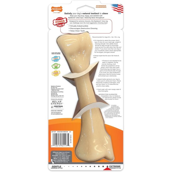 Nylabone Extreme Dog Chew and Tooth Toy Dog Bone Aggressive Strong Chewing Chicken Flavor Extra Large Dogs Over 50 lbs Monster Bone Nylabone Extreme Dog Chew and Tooth Toy Dog Bone Aggressive Strong Chewing Chicken Flavor Extra Large Dogs Over 50 lbs Monster Bone