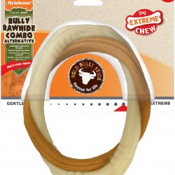 Nylabone Extremely Durable Dog Chew Toy, Bully Stick Ring, Beef Flavour, Dirt-Free, Size M, for Dogs up to 16 kg - M Nylabone Extremely Durable Dog Chew Toy, Bully Stick Ring, Beef Flavour, Dirt-Free, Size M, for Dogs up to 16 kg - M