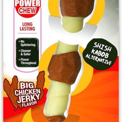 Nylabone Extremely Durable Dog Chew Toy Shish Kebab Chicken Jerky Flavour Clean and Tidy Large Dog Chew Toy for Dogs up to 23kg - Large Nylabone Extremely Durable Dog Chew Toy Shish Kebab Chicken Jerky Flavour Clean and Tidy Large Dog Chew Toy for Dogs up to 23kg - Large