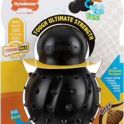Nylabone Max Strength Rubber Cone Dog Chew Toy, Beef Flavour, Stuff with Treats, Large, for Dogs 0-23 kg Nylabone Max Strength Rubber Cone Dog Chew Toy, Beef Flavour, Stuff with Treats, Large, for Dogs 0-23 kg