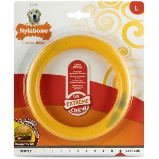 Nylabone Max Strength Rubber Cone Dog Chew Toy, Beef Flavour, Stuff with Treats, Large, for Dogs 0-23 kg Nylabone Max Strength Rubber Cone Dog Chew Toy, Beef Flavour, Stuff with Treats, Large, for Dogs 0-23 kg