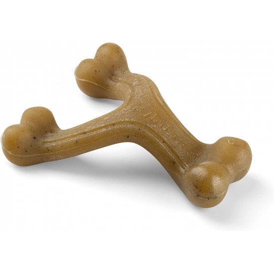 Nylabone Maximum Strength Robust Extreme Gourmet Wishbone Dog Chew Toy with Additional Chicken Flavour throughout Bone, Large, for Dogs 0-23 kg Nylabone Maximum Strength Robust Extreme Gourmet Wishbone Dog Chew Toy with Additional Chicken Flavour throughout Bone, Large, for Dogs 0-23 kg