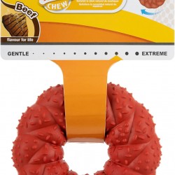 Nylabone, Natural Rubber Chew Toy for Dogs, Beef Flavour, Interactive Chew Toy, Hunting & Fetching for Medium Dogs up to 16 kg Nylabone, Natural Rubber Chew Toy for Dogs, Beef Flavour, Interactive Chew Toy, Hunting & Fetching for Medium Dogs up to 16 kg