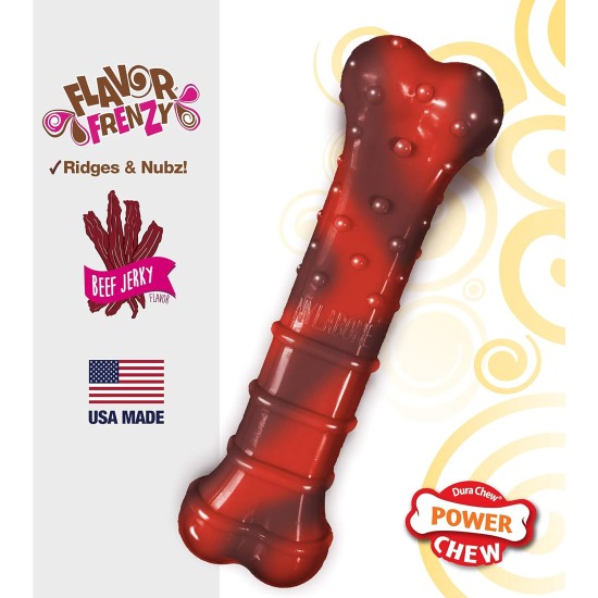 Nylabone Nylabone Dura Chew Textured Beef Jerky Power Chew - Dog Chew Toy for Extreme Chewers - XL Nylabone Nylabone Dura Chew Textured Beef Jerky Power Chew - Dog Chew Toy for Extreme Chewers - XL