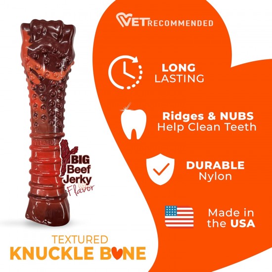 Nylabone Nylabone Dura Chew Textured Beef Jerky Power Chew - Dog Chew Toy for Extreme Chewers - XL Nylabone Nylabone Dura Chew Textured Beef Jerky Power Chew - Dog Chew Toy for Extreme Chewers - XL