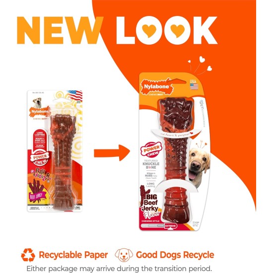 Nylabone Nylabone Dura Chew Textured Beef Jerky Power Chew - Dog Chew Toy for Extreme Chewers - XL Nylabone Nylabone Dura Chew Textured Beef Jerky Power Chew - Dog Chew Toy for Extreme Chewers - XL