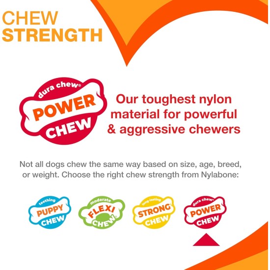 Nylabone Nylabone Dura Chew Textured Beef Jerky Power Chew - Dog Chew Toy for Extreme Chewers - XL Nylabone Nylabone Dura Chew Textured Beef Jerky Power Chew - Dog Chew Toy for Extreme Chewers - XL