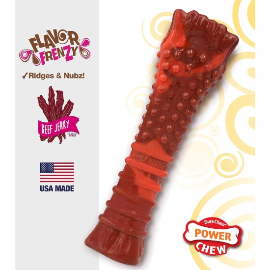 Nylabone Nylabone Dura Chew Textured Beef Jerky Power Chew - Dog Chew Toy for Extreme Chewers - XL Nylabone Nylabone Dura Chew Textured Beef Jerky Power Chew - Dog Chew Toy for Extreme Chewers - XL