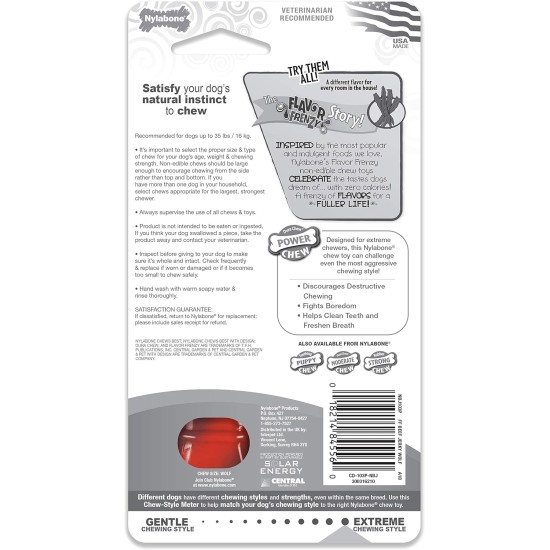 Nylabone Nylabone Dura Chew Textured Beef Jerky Power Chew - Dog Chew Toy for Extreme Chewers - XL Nylabone Nylabone Dura Chew Textured Beef Jerky Power Chew - Dog Chew Toy for Extreme Chewers - XL