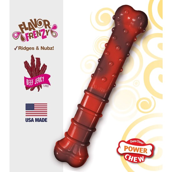 Nylabone Nylabone Dura Chew Textured Beef Jerky Power Chew - Dog Chew Toy for Extreme Chewers - XL Nylabone Nylabone Dura Chew Textured Beef Jerky Power Chew - Dog Chew Toy for Extreme Chewers - XL
