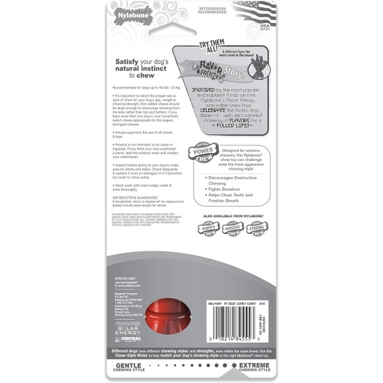 Nylabone Nylabone Dura Chew Textured Beef Jerky Power Chew - Dog Chew Toy for Extreme Chewers - XL Nylabone Nylabone Dura Chew Textured Beef Jerky Power Chew - Dog Chew Toy for Extreme Chewers - XL