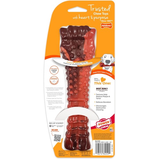 Nylabone Nylabone Dura Chew Textured Beef Jerky Power Chew - Dog Chew Toy for Extreme Chewers - XL Nylabone Nylabone Dura Chew Textured Beef Jerky Power Chew - Dog Chew Toy for Extreme Chewers - XL