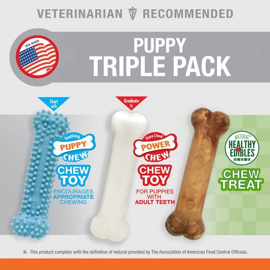 Nylabone Puppy Bone - Wolf Nylabone Puppy Bone - Wolf