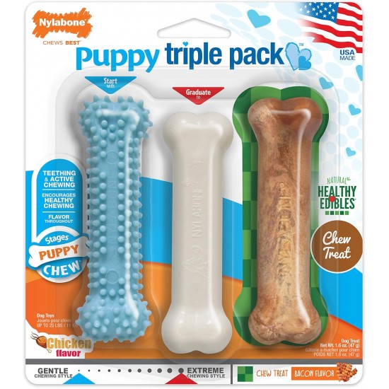 Nylabone Puppy Bone - Wolf Nylabone Puppy Bone - Wolf