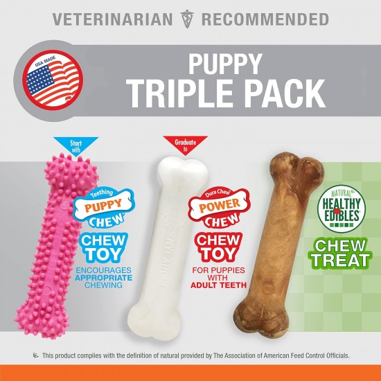 Nylabone Puppy Bone - Wolf Nylabone Puppy Bone - Wolf